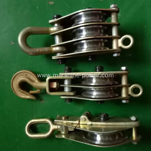 Steel Cable Sheaves Double Pulley Snatch Block